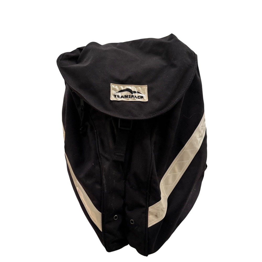 Transpack Ski Boot Bag Black Triangular Backpack Reflective Trim Unisex TRP